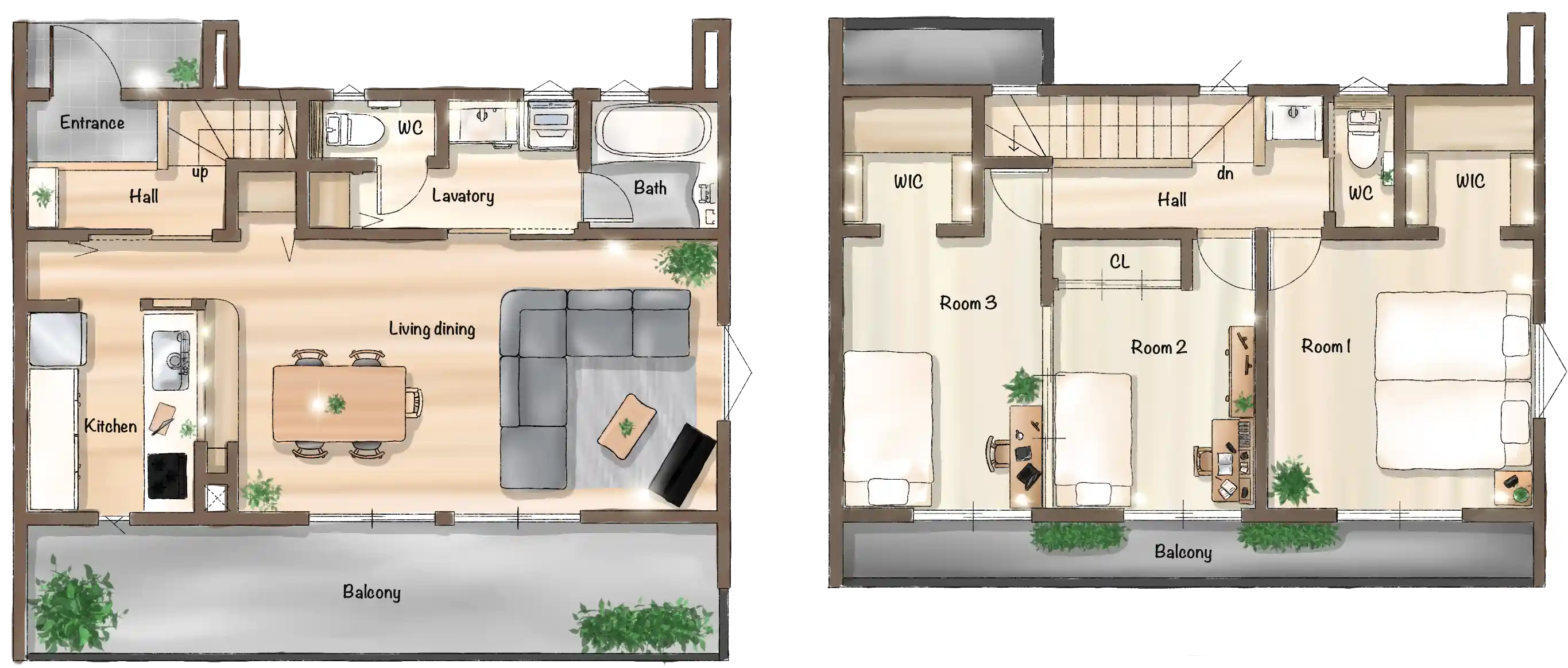 フロアマップ（1F・2F）